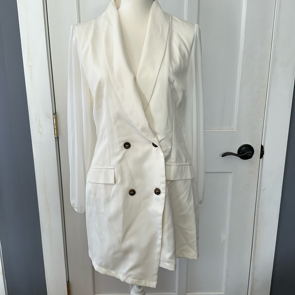 White blazer dress